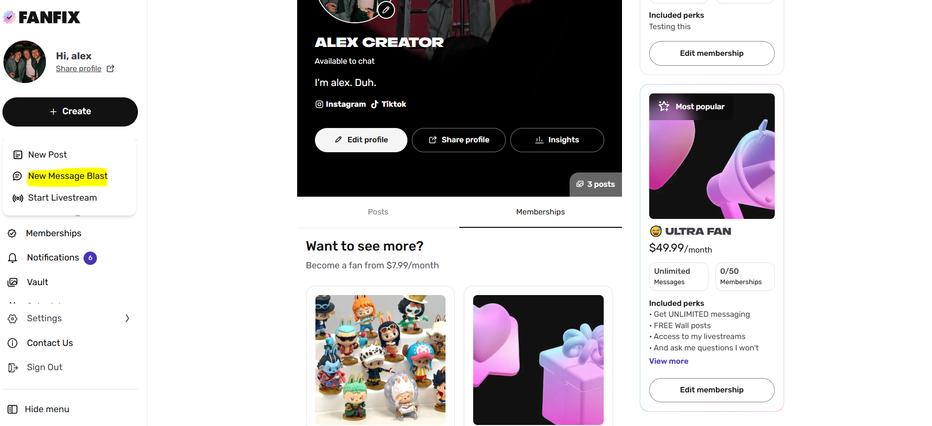 🎨 Revamped Message Blast Feature for Creators