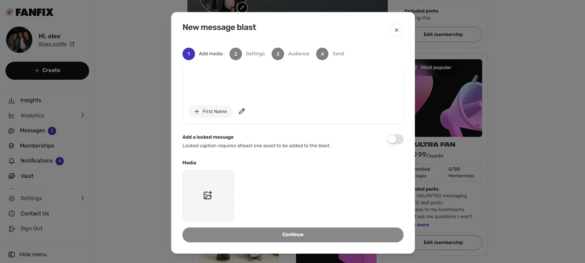 🎨 Revamped Message Blast Feature for Creators