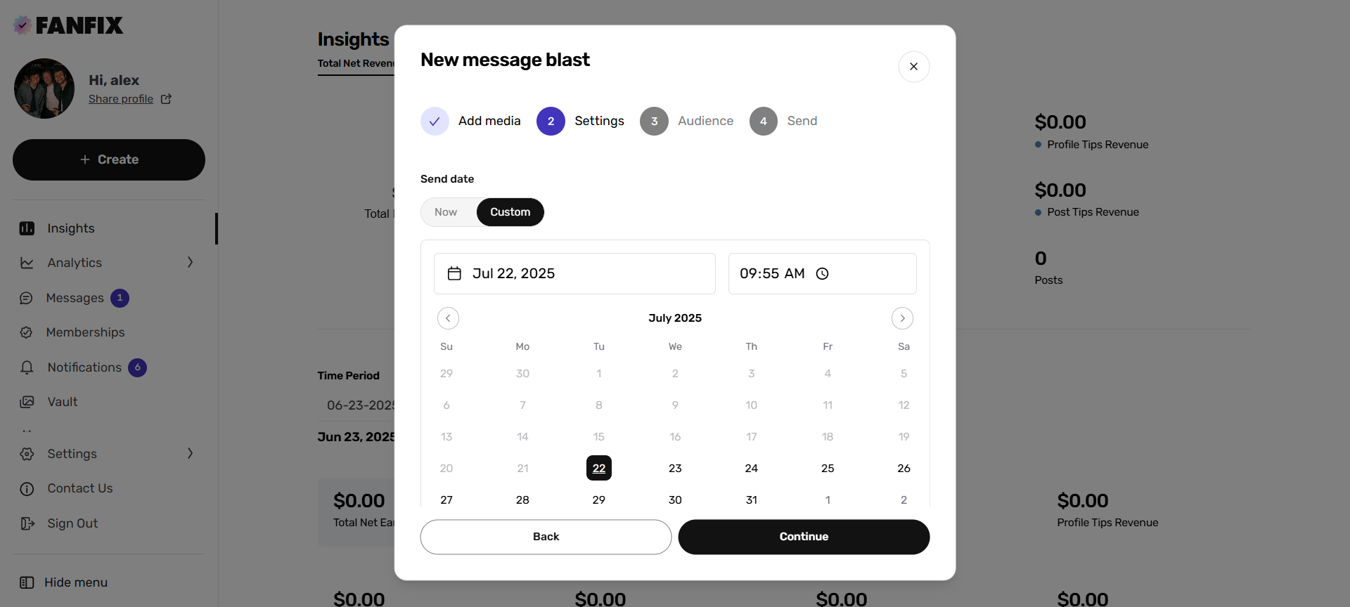 🎨 Revamped Message Blast Feature for Creators